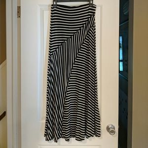 Striped maxi skirt